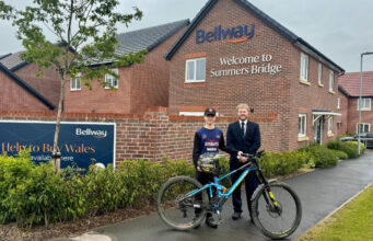 Bellway supports young mountain biker in Flintshire