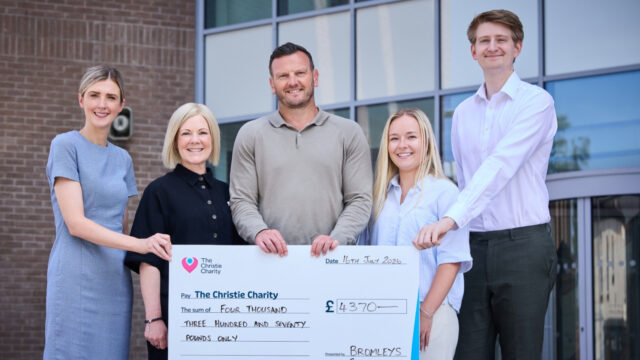 Bromleys-Solicitors-has-donated-4370-to-The-Christie-Charity