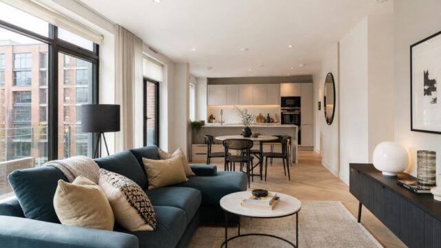 The inside of a beautiful city apartment that The inside of a beautiful city apartment that