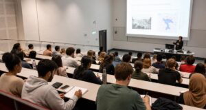University lecture theatre - blurred out people